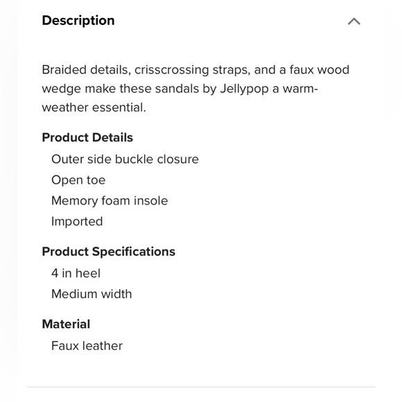 Jelly Pop Jelissa Memory Foam Brown Wood Wedge sz 10 Sandal Slingback Shoe EUC - Picture 3 of 17